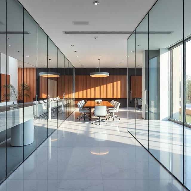 Frameless glass partitions installation Nairobi - Interiors by Violet