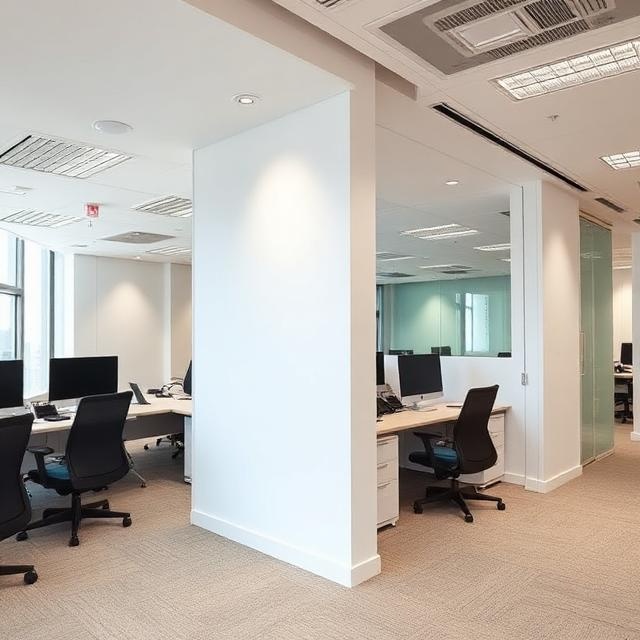 gypsum drywall partitions installed in Nairobi office — Interiors by Violet